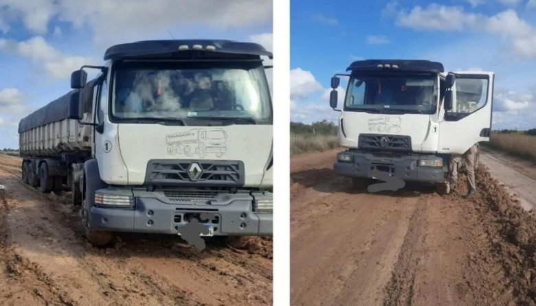 Sancionan a dos camioneros por circular por caminos rurales después de la lluvia