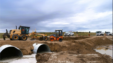 Ahora si, dan avance a las obras en la Ruta 35 después de los destrozos por la inundación
