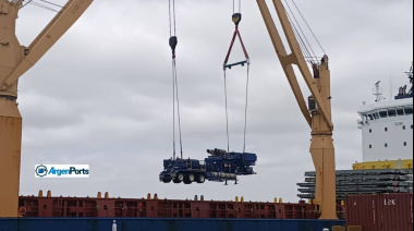 El puerto de Bahía Blanca recibe material petrolero clave para Vaca Muerta y Río Negro