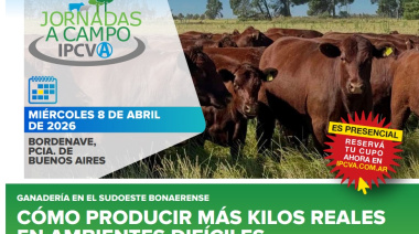 Este miércoles se realizará una ‘Jornada a Campo’ del Ipcva en Bordenave
