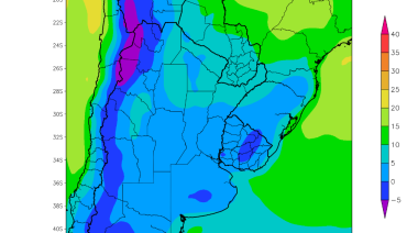 Pocas lluvias y llegada de vientos polares con heladas