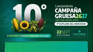 LA BOLSA DE CEREALES PRESENTARÁ LAS PROYECCIONES DE LA CAMPAÑA GRUESA 2026/27 Y EL 3ER OUTLOOK DEL MERCOSUR