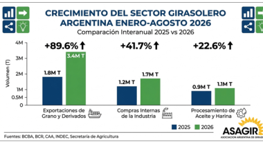 La firmeza de precios del aceite de girasol se mantiene a nivel internacional y local pese al ingreso de la cosecha en el hemisferio Norte